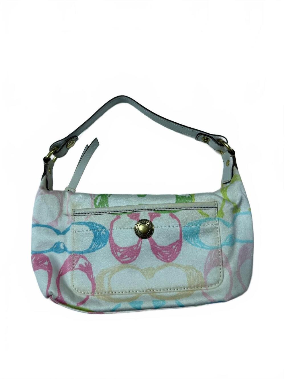 Coach Y2K White Monogram Mini Shoulder Bag